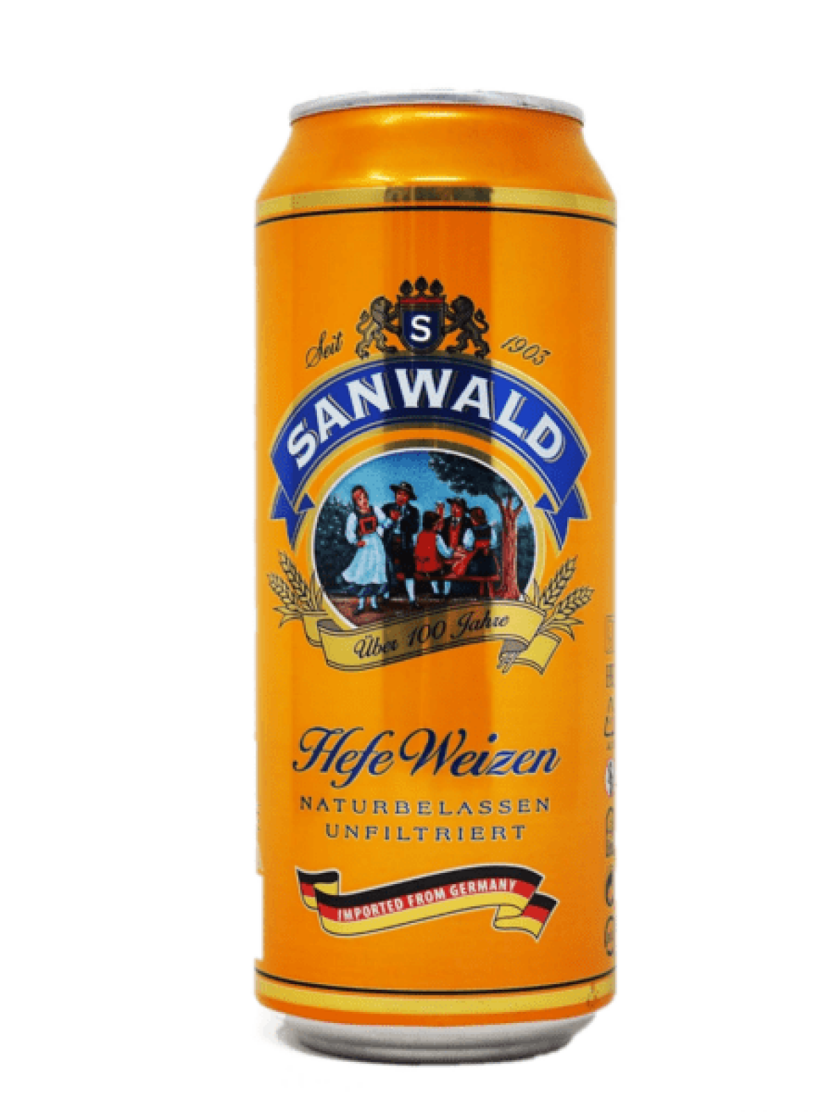 Bia Sanwald Hefe Weizen 4,9% Đức -lon 500ml