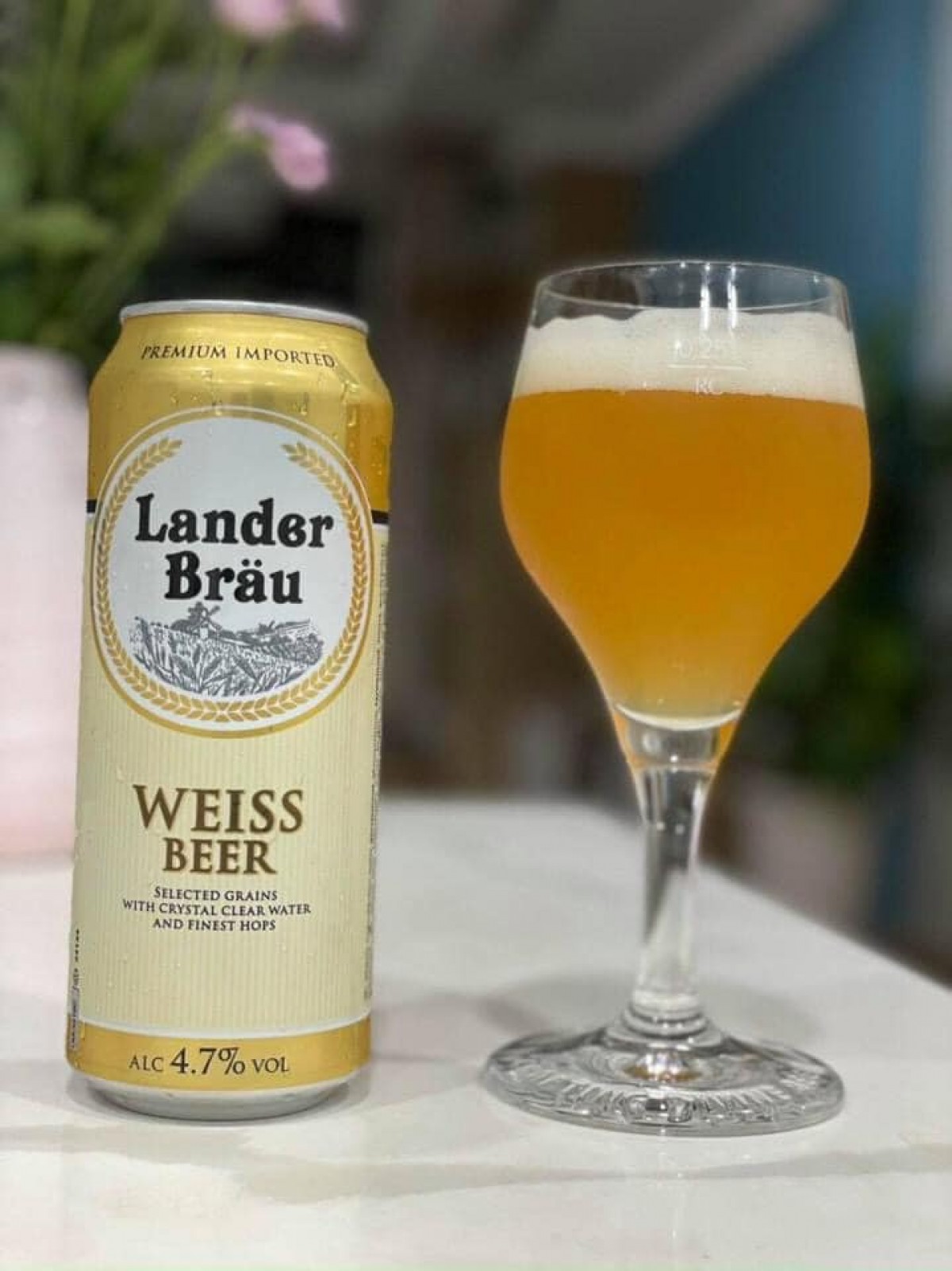Bia Lander Brau Weissbeer 4.7%-Lon 500 ml