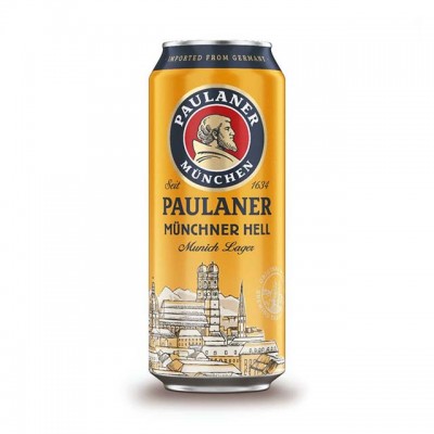 Bia Paulaner Münchner Heller 4.9%-lon 500 ml