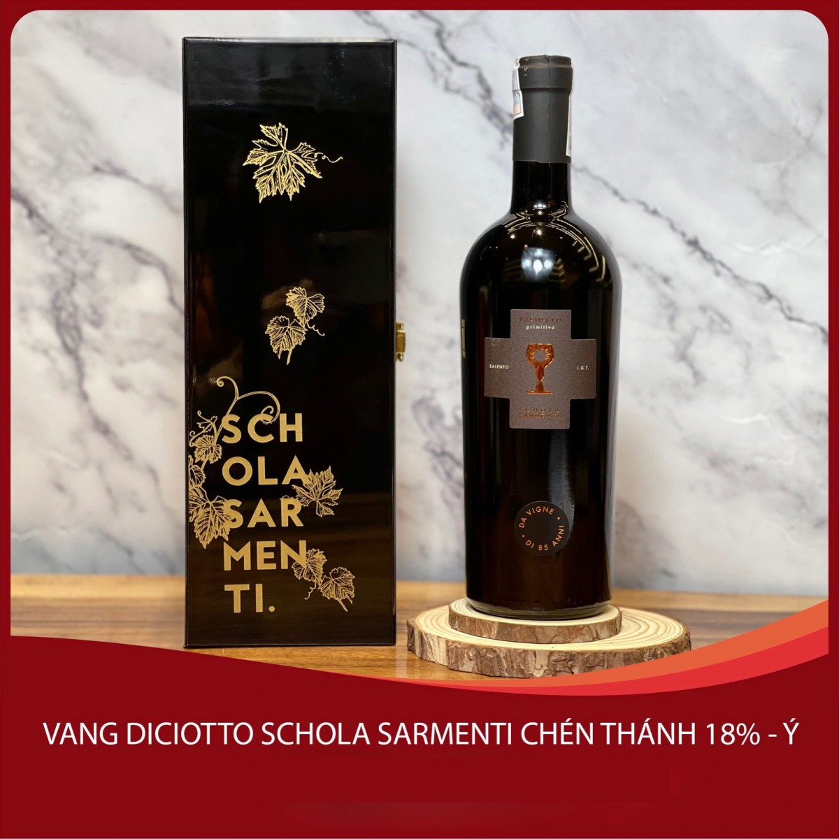 Hộp quà vang chén thánh Diciotto 18%